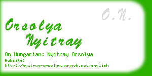orsolya nyitray business card
